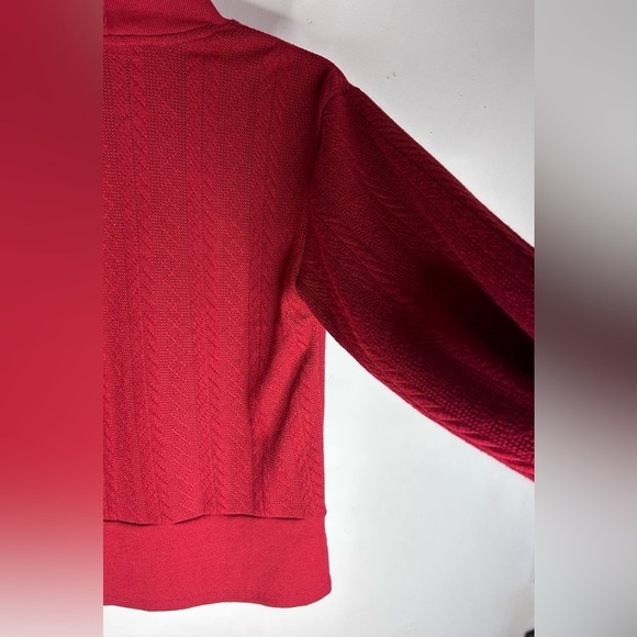 Vintage 90’s Mockneck Ribbed Banded Textured Sweater  Parker & Quinn Size Medium - Picture 6 of 6